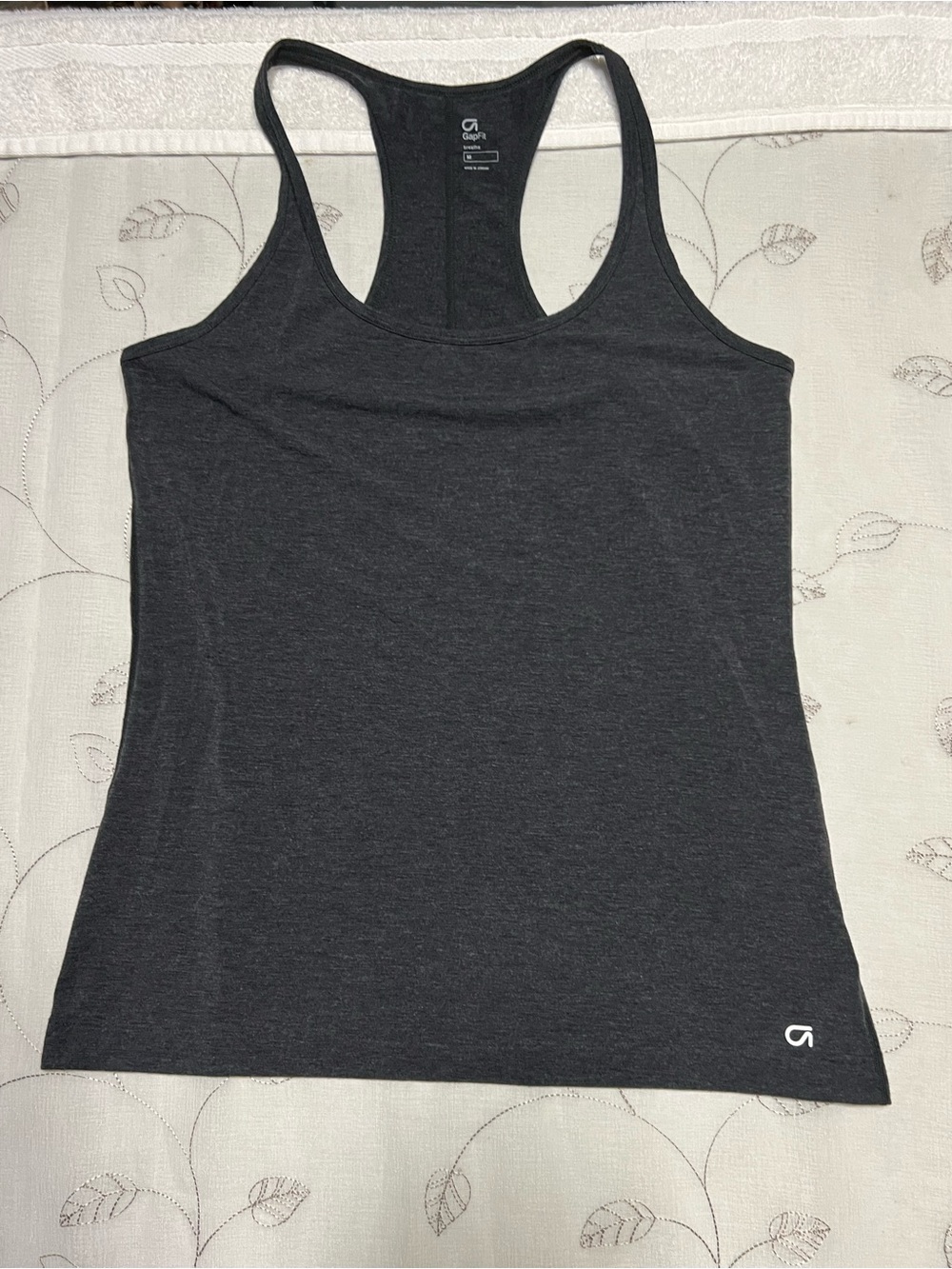 GAP Charcoal Racerback Tank Top
